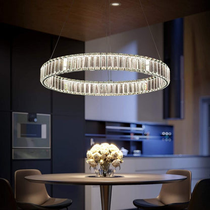 Kristy Elegant Round Crystal Chandelier, Clear