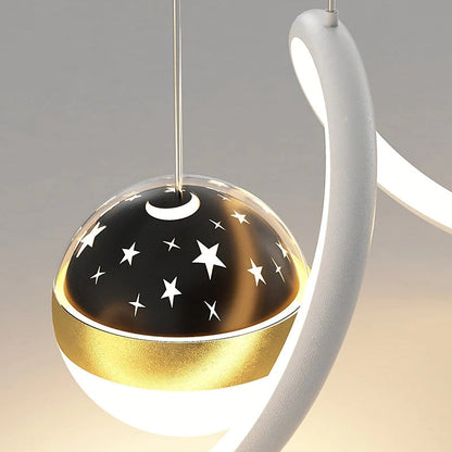 Arisha Nordic Globe Wavy Metal/ Pendant Light