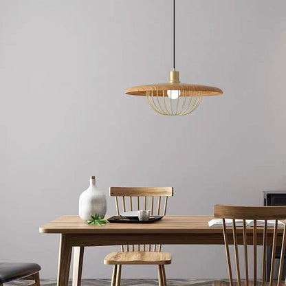 Arisha Modern Nordic Dome Pendant Light, Gold/Brown/Grey/Brown/Wood