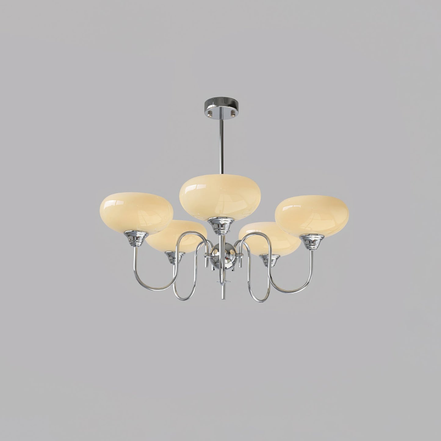 Silva Vintage LED Metall Multi Lampenschirm Cremeweiß Gelbe Glühbirnen Luxus Schlafzimmer Wohnzimmer Pendelleuchte, Gold/Chrom