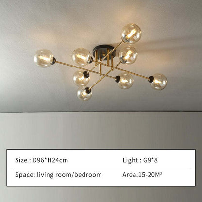 Valentina Lustre globe industriel en verre LED, 6 styles