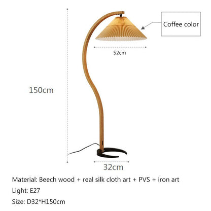 Muto Unique LED Floor Lamp, Wood/Metal, Living Room