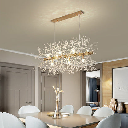 Arisha Creative Art Chandelier Crystal Pendant Light for Dining Room