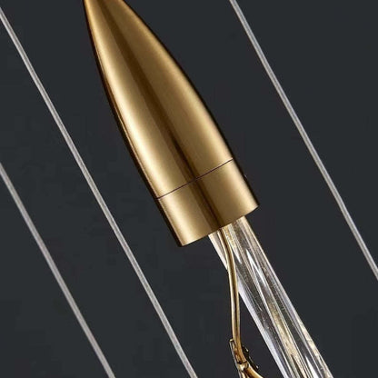 Arisha Lampe à suspension élégante en métal et verre en forme de fleur pour chambre à coucher