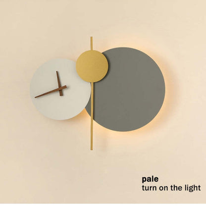Arisha Moderne Uhr Metall lackierte Wandleuchte LED-Licht Schlafzimmer