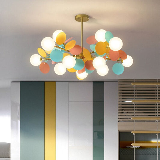 Lustre Branche Fleur Multicolore Nexen pour Salon