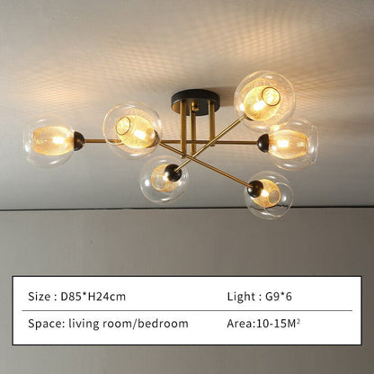 Valentina Lustre globe industriel en verre LED, 6 styles