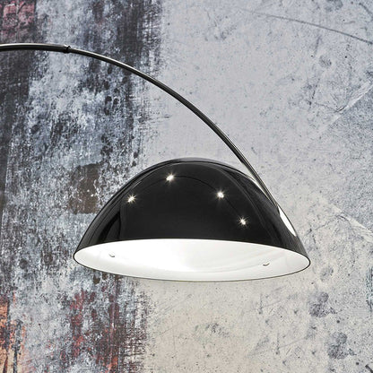 Avi Modrn Fishing Rod Metal Floor Lamp, Black