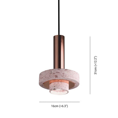 Arisha moderne bunte LED-Pendelleuchte im Art-Deco-Stil, Terrazzo