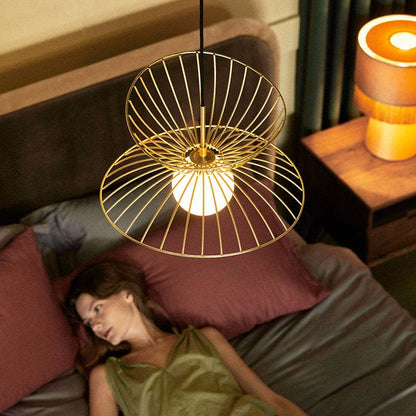 Ritta Pendant Light Modern, Metal, Gold/Black, Kitchen Island