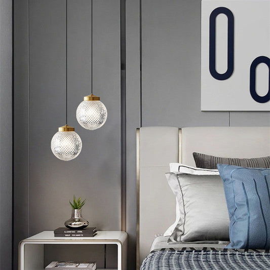 Arisha moderne cirkelvormige glazen hanglamp voor slaapkamer en hotel