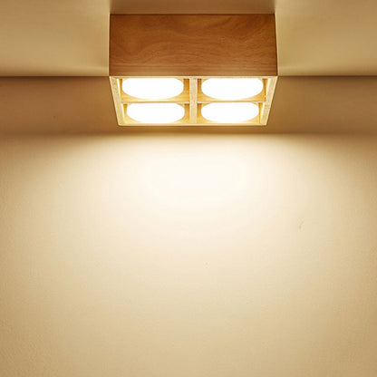 Muto Ceiling Light No Main Light, Wood