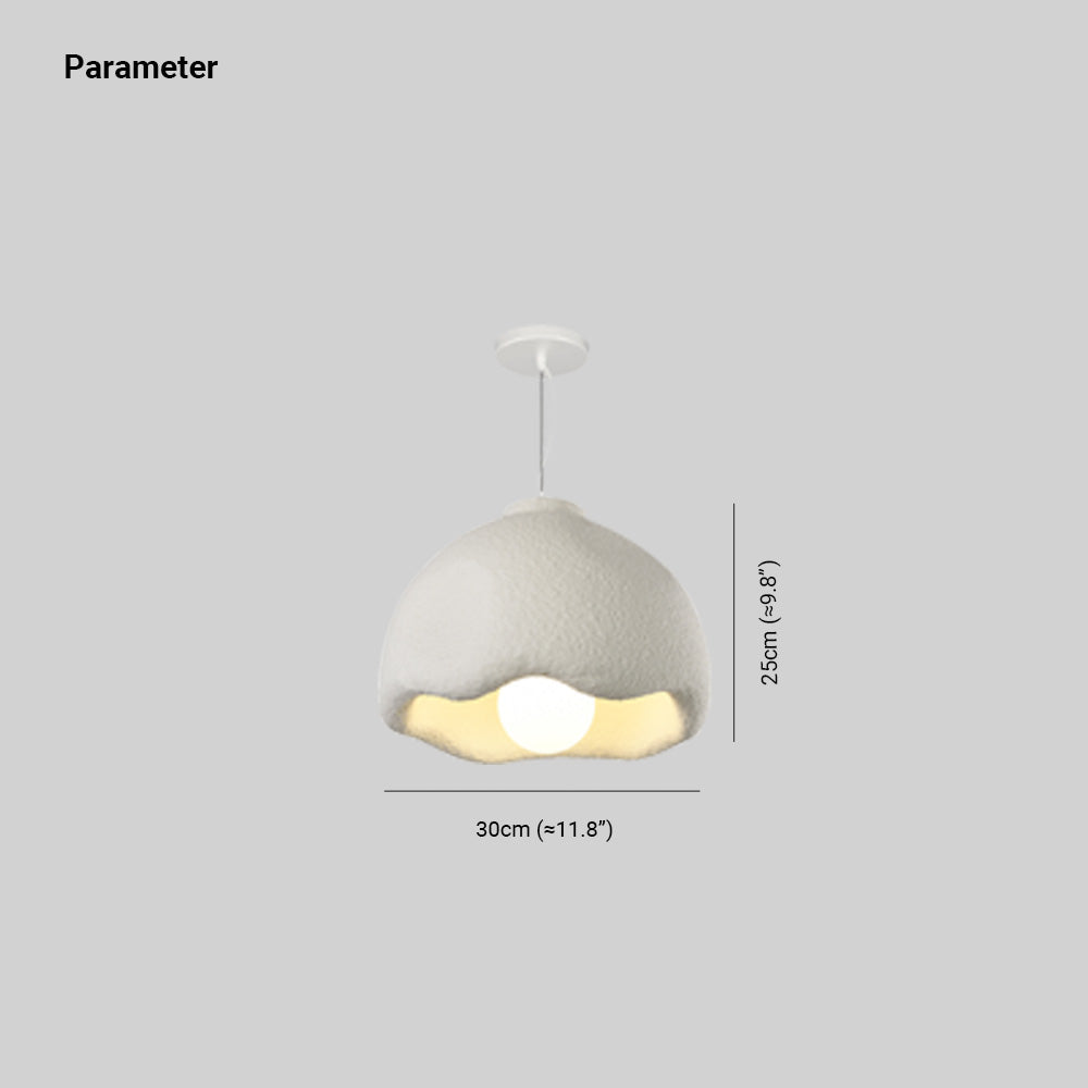 Avi Blumenförmige Pendelleuchte, weiß, Wohnzimmer, Schlafzimmer