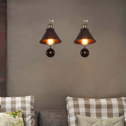 Epoch Retro Wall Lamp with Swing Arm, Metal, Black & Gold
