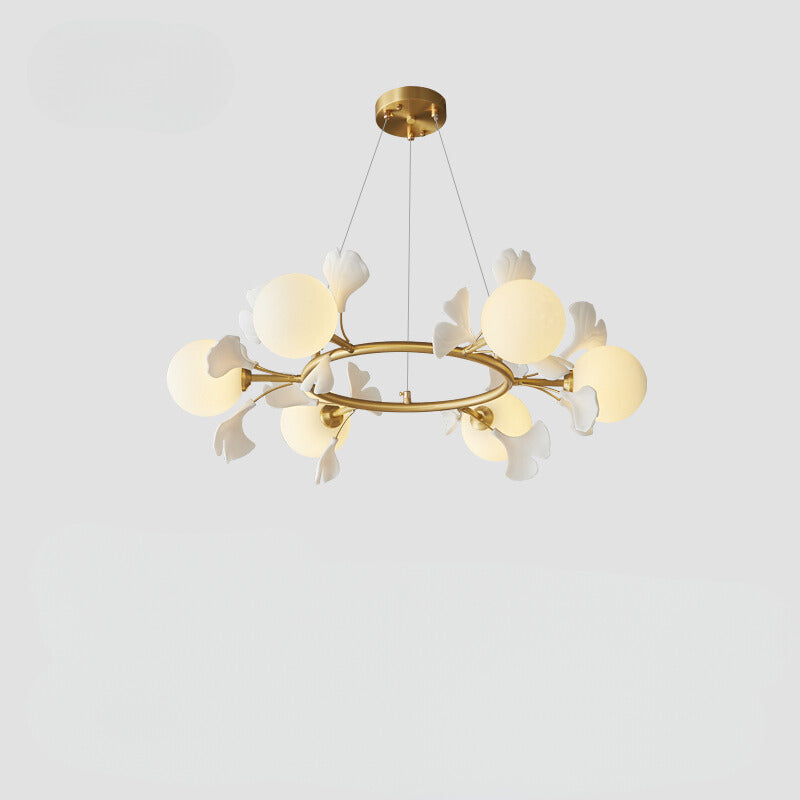 Olivia Luxury Minimalist Chandelier Creative Leaf Glass Living Room