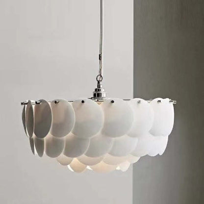 Arisha Wihte Lustre Art Déco, Feuille de Céramique et Métal