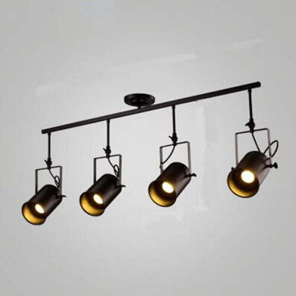 Plafonnier Silva Vintage réglable semi-encastré, noir