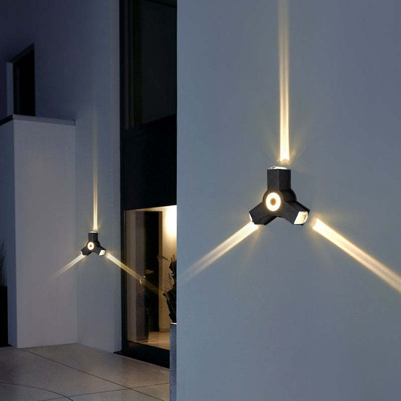 Ovelo Modern Waterproof Minimalist Cross Outdoor Wall Light Garden/Corridor