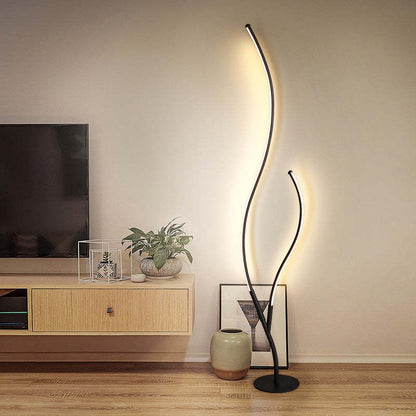 Louise Modern Simple Floor Lamp, Black & White
