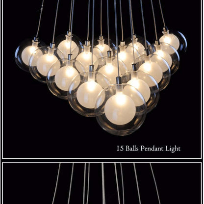 Lampe à suspension moderne à bulles Valentina, 5 styles