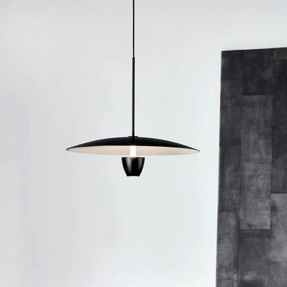 Arisha Lampe à suspension nordique moderne en forme de chapeau noir