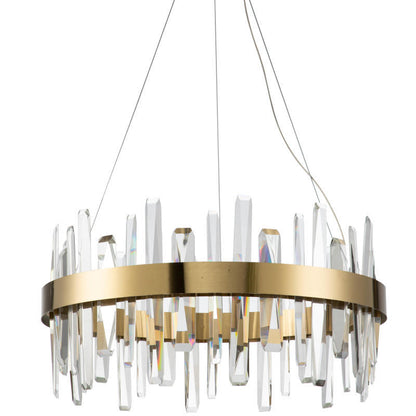 Kristy Modern Crystal Ring Chandelier Black&Gold