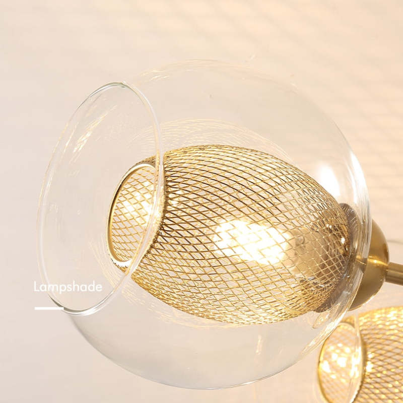 Valentina Lustre globe industriel en verre LED, 6 styles