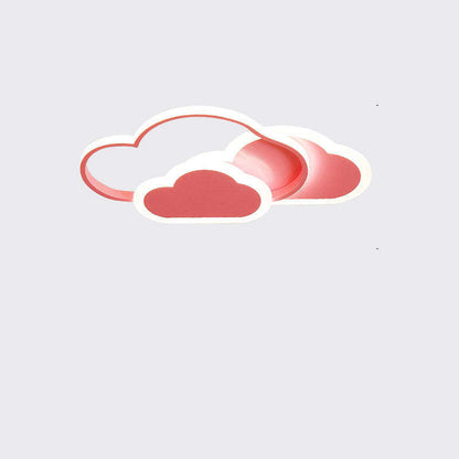 Arisha Modern Ceiling Light Hollow, Cloud Shape, White/Pink