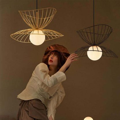 Ritta Pendant Light Modern, Metal, Gold/Black, Kitchen Island