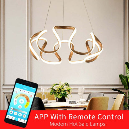Clyra Modern Irregular Flower Pendant Light, 3 Colors