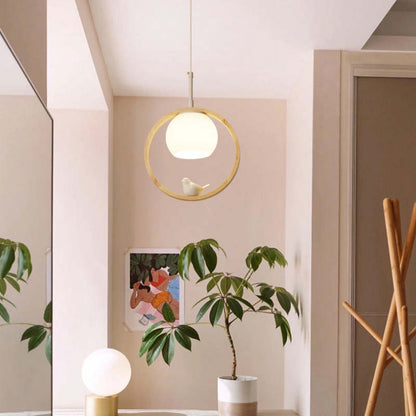 Arisha Wood Bird Aisle Pendant Light  Porch Light