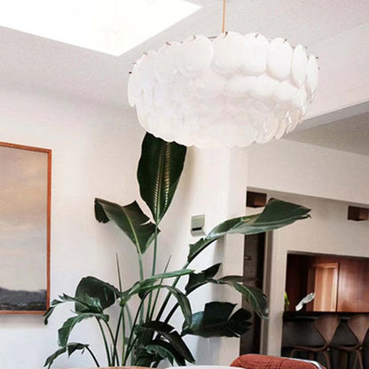 Arisha Wihte Lustre Art Déco, Feuille de Céramique et Métal