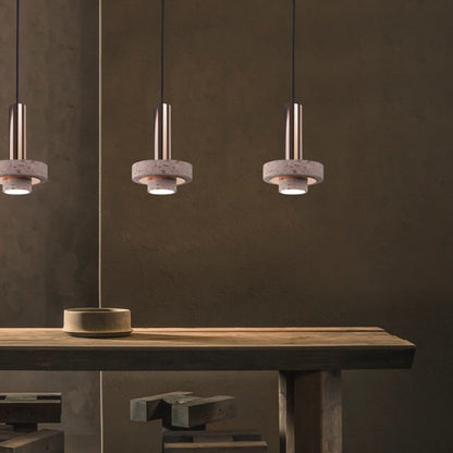 Arisha moderne bunte LED-Pendelleuchte im Art-Deco-Stil, Terrazzo