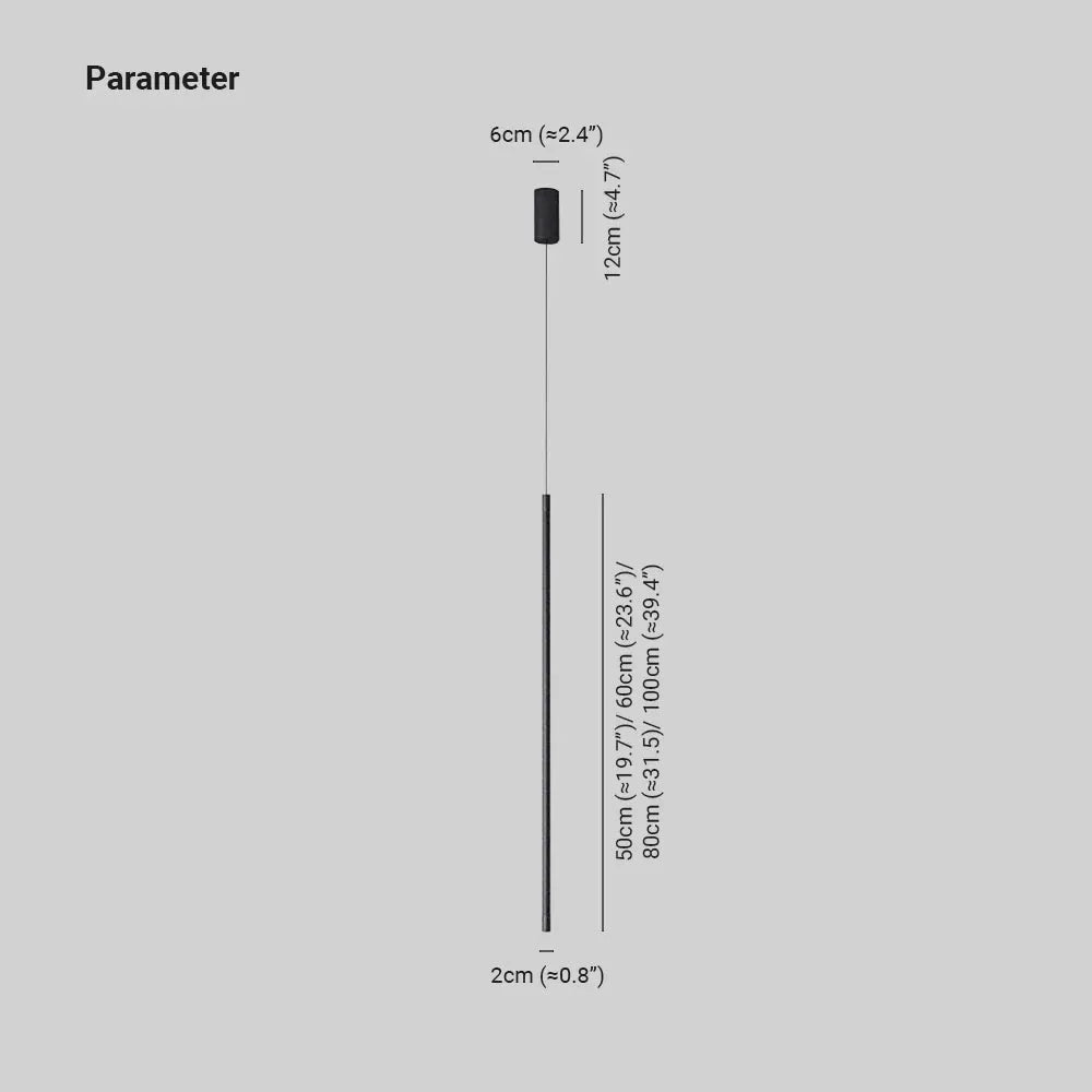 Suspension linéaire minimaliste Erix pour chevet, noire