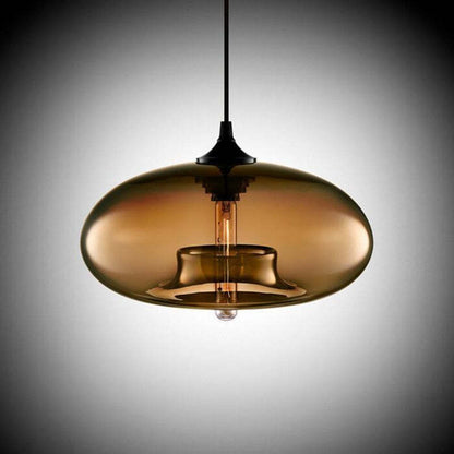 Valentina Modern Bread Shaped Glass Pendant Light, 6 Colour