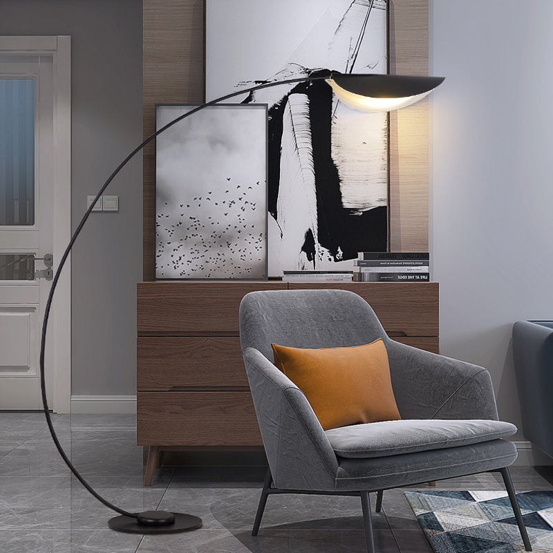 Edge Modern Arch Metal Floor Lamp, Black