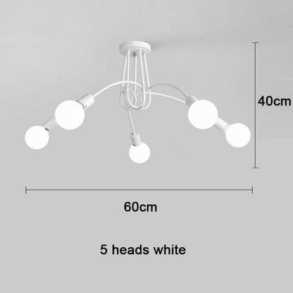 Arisha Modern Linear Curve Metal Ceiling Light, Dining Room/Living Room