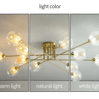 Valentina Lustre globe industriel en verre LED, 6 styles