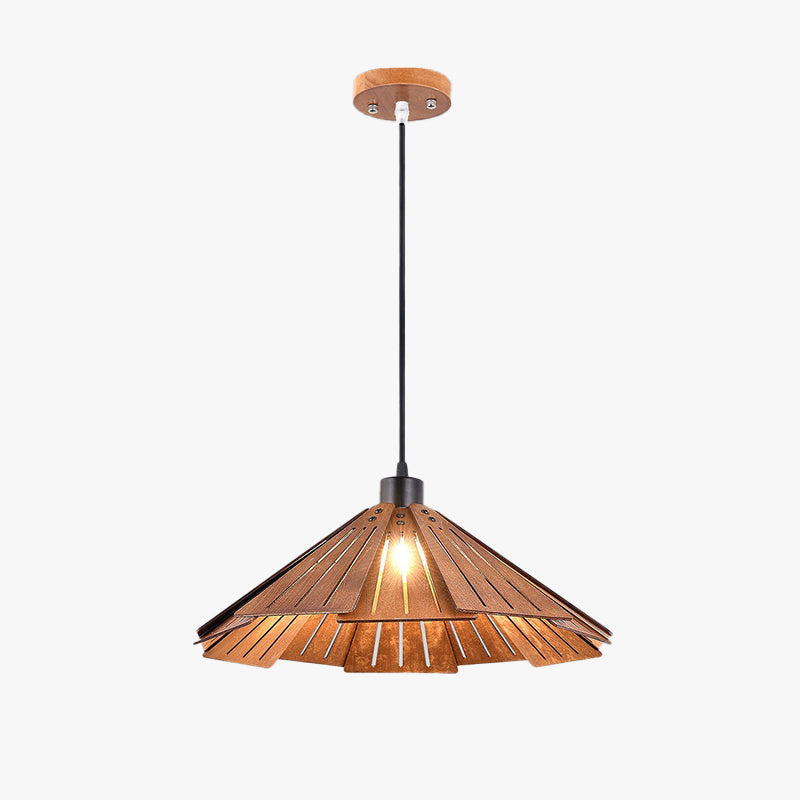 Suspension rétro Arisha, métal et bois