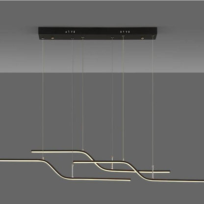 Arisha Minimalist Geometric Metal 3 Light Pendant Light, Dining Room