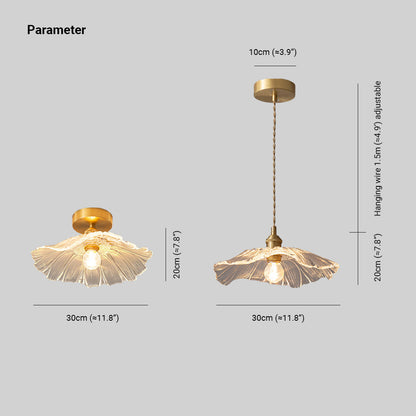 Plafonnier/Suspension en verre Calia Flower