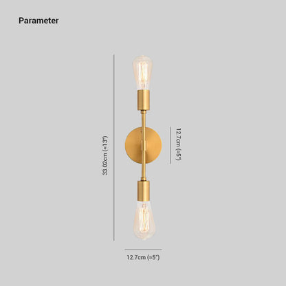 Silva Modern Minimalist Wall Lamp, Metal, Black/Silver/Gold, Bathroom