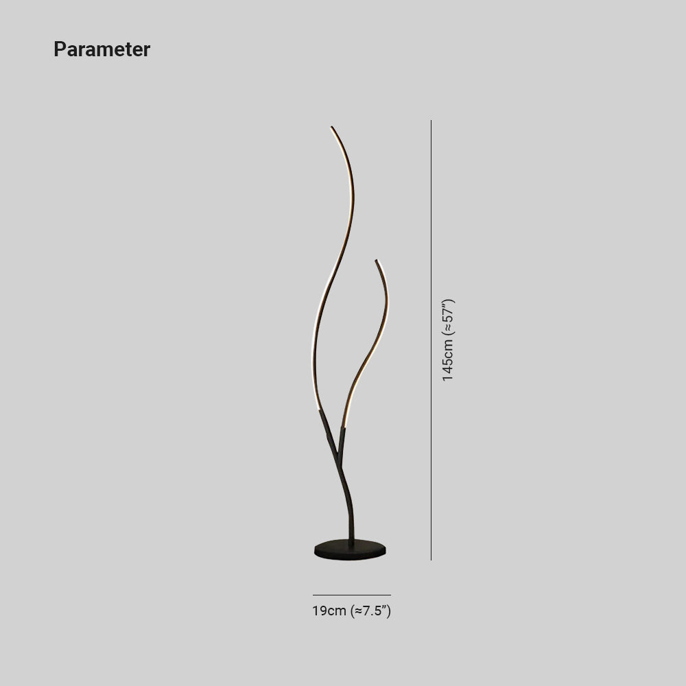 Louise Modern Simple Floor Lamp, Black & White