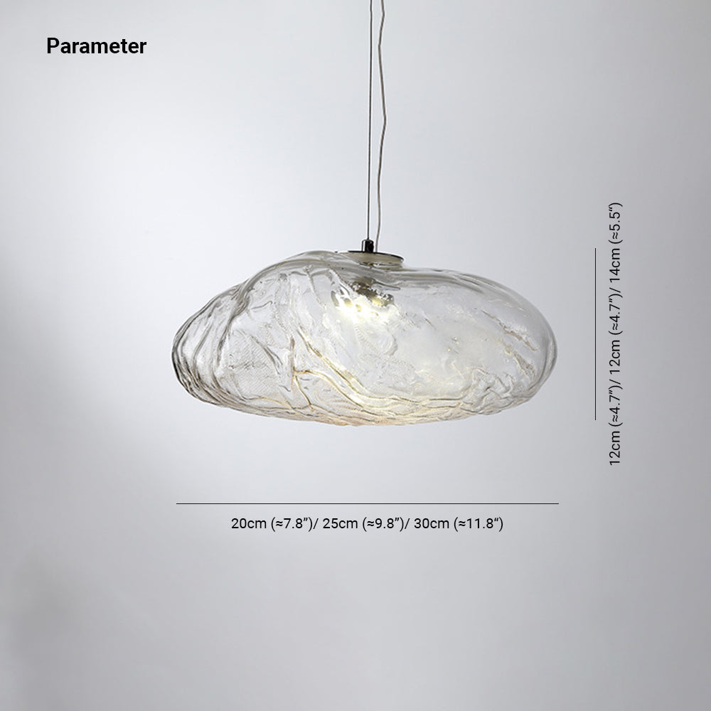 Suspension sphérique minimaliste en verre Avi, 3 couleurs