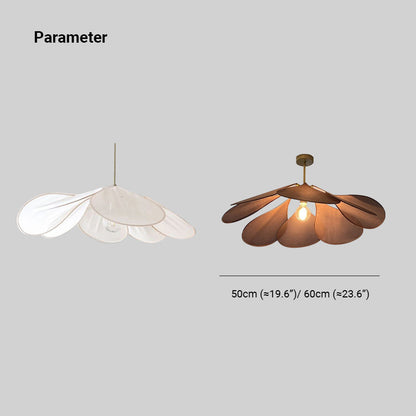 Ritta Pendant Light Vintage Rustic Wabi Sabi, Fabric, White/Brown