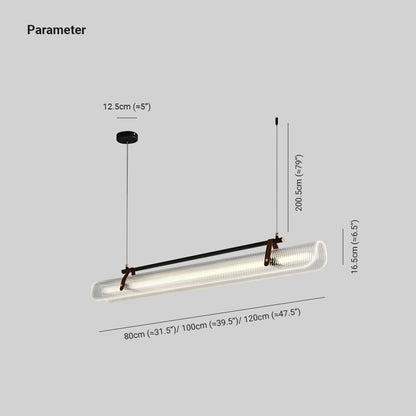 Arisha Pendant Light Linear Modern, /Metal, Black/Gold, Study