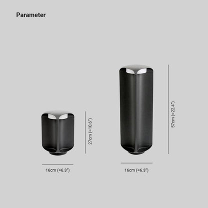Ray minimalistische cilindervloerlamp voor buiten, metaal/glas, zwart
