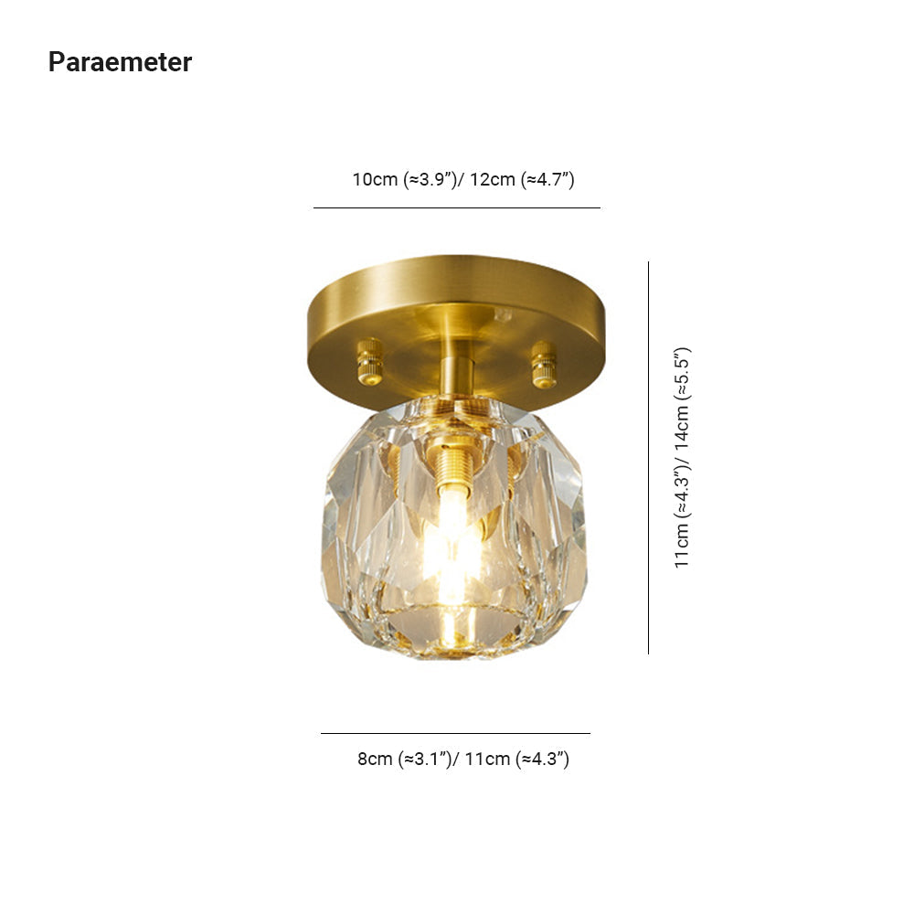 Kristy Luxus Diamond Metall/Unterputz-Deckenleuchte, Gold