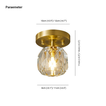 Kristy Luxus Diamond Metall/Unterputz-Deckenleuchte, Gold