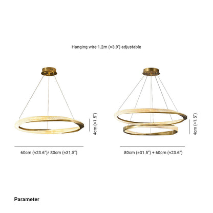 Arisha Minimalist Ring Spiral Shape  Pendant Light,Gold